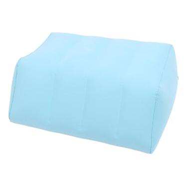 Imagem de QANYEGN Travesseiro inflável para pernas, travesseiro de elevação de pernas em pvc, travesseiro portátil de cunha de suporte para pernas para dormir, recuperação, grávida