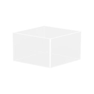 Imagem de DimyFew Caixa de exibição de cubo acrílico Riser de de 5 lados Riser de exibição para Candy Cupcake , 5 Inch