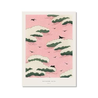 Imagem de Pôster Hasui Kawase Ohara Koson Impressões Katsushika Hokusai Pintura em Tela Onda Japonesa Arte de Parede Hiroshige Imagens para Decoração de Casa (SKU10,16 x 61 cm = (40 x 60 cm), sem moldura)