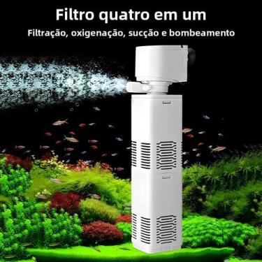 Imagem de Bomba De Filtro De Aquário Silenciosa 4 Em 1 20W 880L/H Submersível Ae