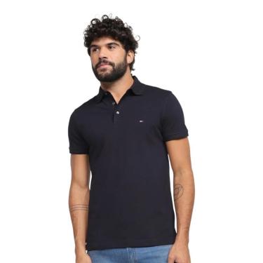 Imagem de Camisa Polo Tommy Hilfiger Liquid Cotton Cuff Slim Marinho-Masculino