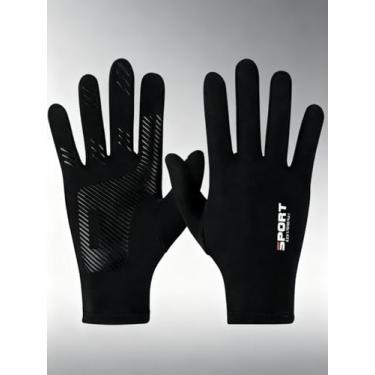 Imagem de Luvas de proteção solar, luvas elásticas de seda gelada, respiráveis, antiderrapantes para ciclismo, esportes ao ar livre para homens e mulheres