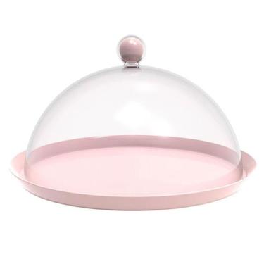 Imagem de Porta Bolo Torta Doces 30cm com Cúpula Bubble Crippa Boleira Rosa Hima
