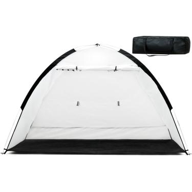 Imagem de Barraca de cabine de tinta spray portátil: Abrigo de spray PLANTIONAL com piso à prova d'água, tela de malha e ventilação traseira, estação de pintura de ferramentas de escudo de pintura de hobby,