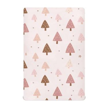 Imagem de Wassud Jogo de lençol para berço de árvore de Natal para meninos e meninas, respirável, neutro, 68 x 99 cm