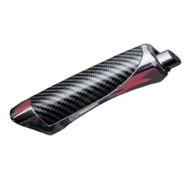 Imagem de Capa Freio Mão Carro Fibra Carbono Antiderrapante Protege e Decora Interior, Uso Diário, Para Proprietários de Carros(Preto Fibra de Carbono)
