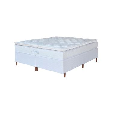 Imagem de Cama Box King Size Umaflex Italia Jacquard 72x193x204 Branco