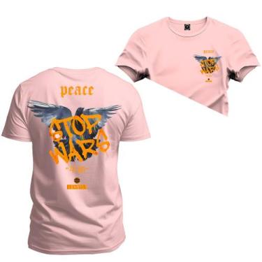 Imagem de Camiseta Plus Size Algodão 30.1 Premium Estampada Stop Wares, G2, Rosa