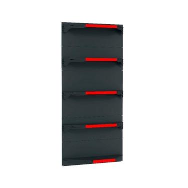 Imagem de Kit 5 Bandejas Para Gondola Canto 202 Fit 40/60 Preto Pe Vm