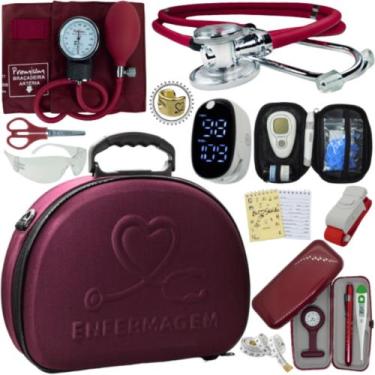 Imagem de Kit Enfermagem Maleta Medica Super Luxo Completa Promocao - Love Saude
