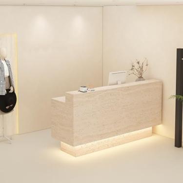 Imagem de Recepção de recepção, recepção pequena, balcão de varejo, recepção, balcão de recepção, balcão de recepção, balcão de recepção com balcão, mesa de recepção pequena, balcão de loja, recepção em pé