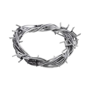 Imagem de Guirlanda De Arame Farpado Enferrujado 2,5M De Plástico Falso Decoraçã