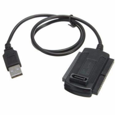 Imagem de Cabo Adaptador Sata Ide Usb 2.0 Conversor Com Fonte