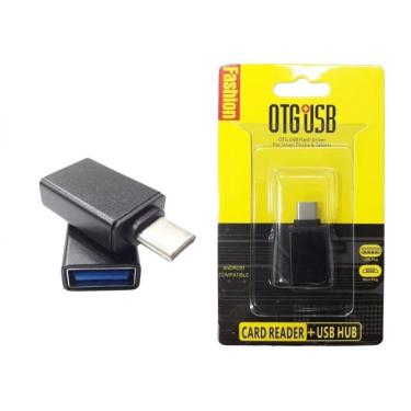 Imagem de Adaptador Otg Tipo C Usb 3.0 Metal Dourado