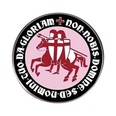 Imagem de Broche Masculino Cavaleiro Templário: Pin De Cruz Do Templo Em Metal, 