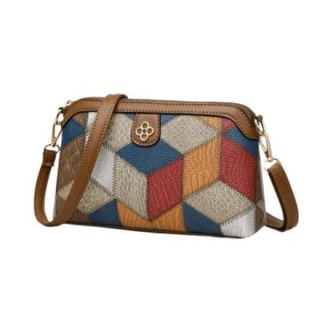 Imagem de Mochila Transversal Pequena Unissex Estilo Étnico Com Combinação De Co