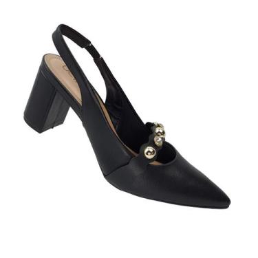 Imagem de Scarpin Slingback Beira Rio Salto Bloco Elegância e Conforto no Seu Lo