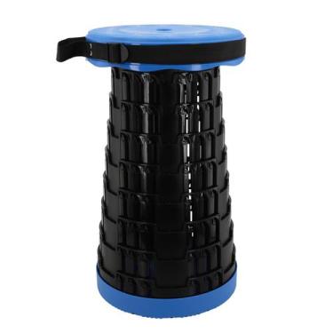 Imagem de Banco Telescópico Reforçado Retrátil 250kg Com Assento Em Pu cor:azul 