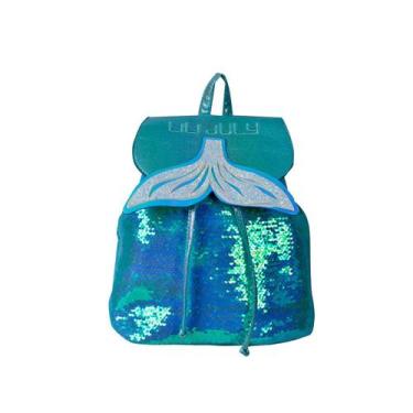 Imagem de Bolsa Mochila Feminina Costas Infantil Juvenil Escolar Menina Brilhant