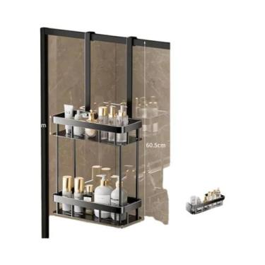 Imagem de Prateleira De Armazenamento Para Banheiro Montada Na Parede, Organizad