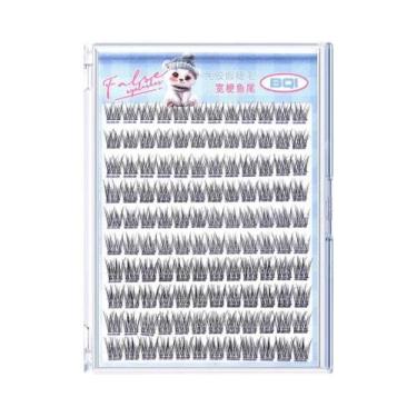 Imagem de Cílios Postiços Naturais Sem Cola, 120 Clusters, Sem Maquiagem, Prátic