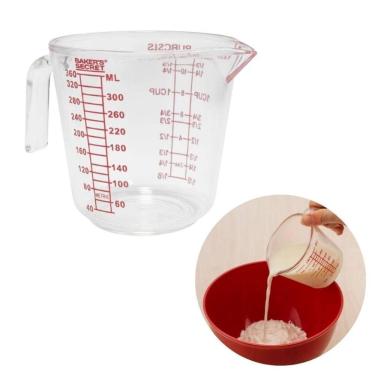 Imagem de Jarra Medidora Graduada Cozinha Bolo 360ml Transparente Luxo