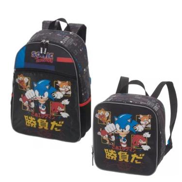 Imagem de Kit Mochila e Lancheira Sonic The Hedgehog Pacific 989F04-Masculino