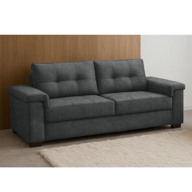 Imagem de Sofá 3 Lugares 208cm Linho Palazio Ferguile - Grafite