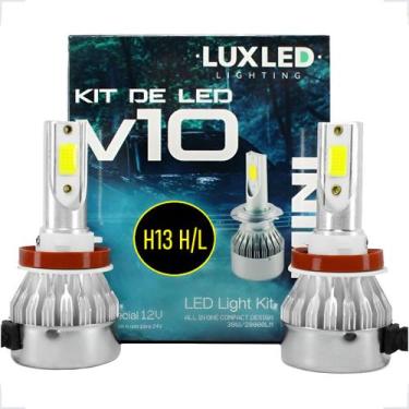 Imagem de Par De Lâmpadas Super Led V10 H1 H3 H4 H7 H8/h11 H13 H16 H27 Branco Br