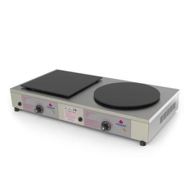 Imagem de Máquina de Crepe Francês Progás PRKF 202 E Com 2 Chapas Elétrica 127V 