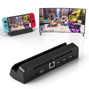 Imagem de Estação de acoplamento Tinbinx Switch Dock com porta LAN para switch