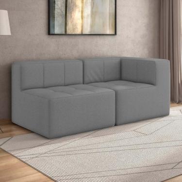 Imagem de Sofá Modulado na Caixa 2 Lugares 154cm Espuma D33 Multimóveis CR45352