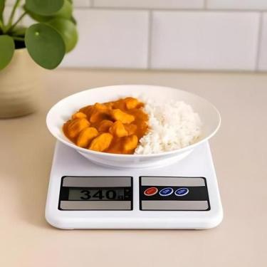 Imagem de Balança Digital de Cozinha Tara Pesagem de Alimentos Refeições Porções