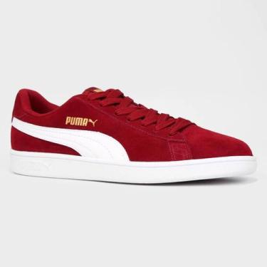 Imagem de Tênis Puma Smash V2 - Vermelho e Dourado, 39