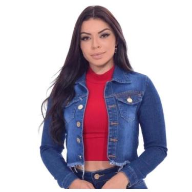 Imagem de Jaqueta Jeans Destroyed Desfiada - Providência Jeans, Azulmédio, P