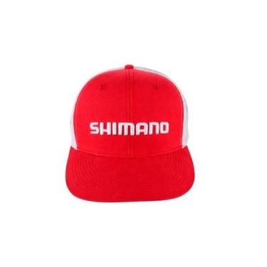 Imagem de Boné Shimano  Vermelho - Branco (Telinha) Pesca