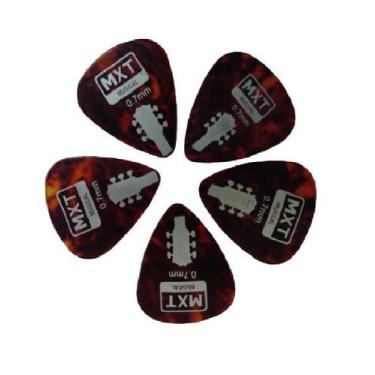 Imagem de Kit 15 Palhetas MXT -- 0,7mm / Violão, Guitarra, Baixo, Cavaco, Ukulel