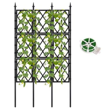 Imagem de Treliça de Jardim ParseBio Suporte para Escalada em Ferro Preto 160 cm