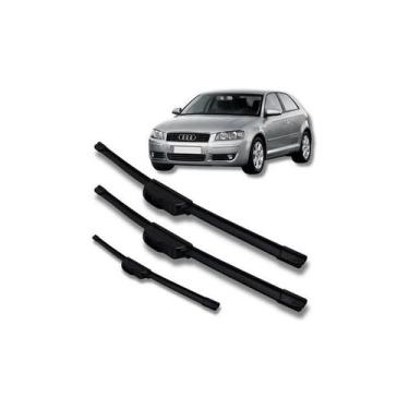 Imagem de Kit Palheta Limpador Parabrisa Audi A3 1996 A 2006 3 Peças Preto - NOV