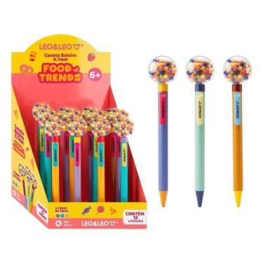 Imagem de Caneta Baleiro 0.7mm Food Trends Display c/12un Leo&Leo Leonora - 1075