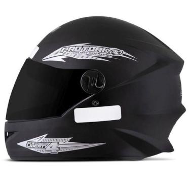 Imagem de Capacete Pro Tork New Liberty 4 Preto Fosco + Viseira Fumê, PRETO FOSC