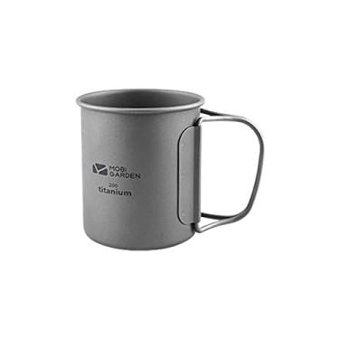 Imagem de caneca de café titânio - Copo de titânio de acampamento com isolamento de parede dupla,Caneca de café xícara de chá perfeita para acampamento ao ar livre caminhada piquenique escritório