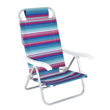 Imagem de Cadeira Praia Alumínio Reclinável Piscina Decoração