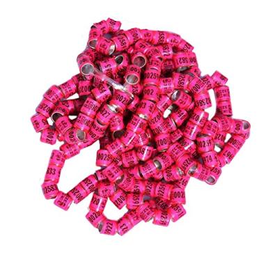 Imagem de Fenteer 50 x 2023 Anéis de perna de pombo, faixas de pé de pássaro, para tentilhão bantam, canário, rosa