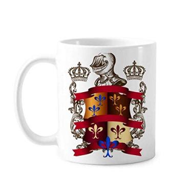 Imagem de Armadura Emblema Cavaleiros Medievais da Europa Caneca Cerâmica Café Porcelana Utensílios de Mesa