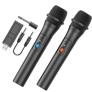 Imagem de Microfone Sem Fio Karaokê - Mic portátil multifuncional com receptor recarregável,Microfone multiuso para máquina de karaokê e mixer Sritob