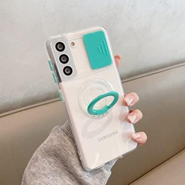 Imagem de Caso da lente deslizante da proteção da câmera para samsung a72 a73 a71 a53 a52 a51 a33 a32 a31 a22 a21s a30 a20 a50 a13 a12 a03 capa do suporte, t1 luz verde, para galaxy a51 4g