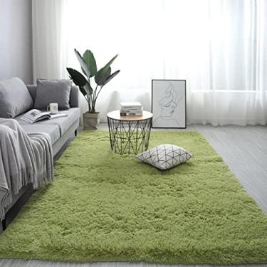 Imagem de Tapetes super macios e fofos, tapetes de área de pelúcia modernos para ambientes internos para sala de estar, quarto, quarto infantil, berçário, decoração de casa, tapete retangular durável antiderrapante 80 cm x 120 cm