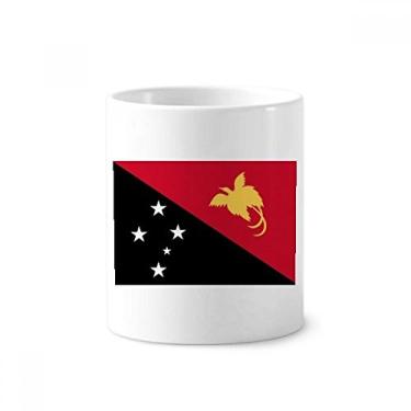Imagem de Papua Nova Guiné Bandeira Nacional Oceania Country Escova de Dentes Caneca Suporte de Cerâmica Suporte Lápis Copo