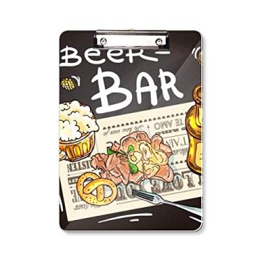 Imagem de Beer Bar Gourmet Bread France prancheta pasta bloco de escrita placa de apoio A4